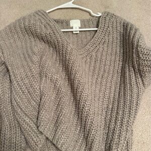 H&M Women's V-Neck Sweater - Taupe